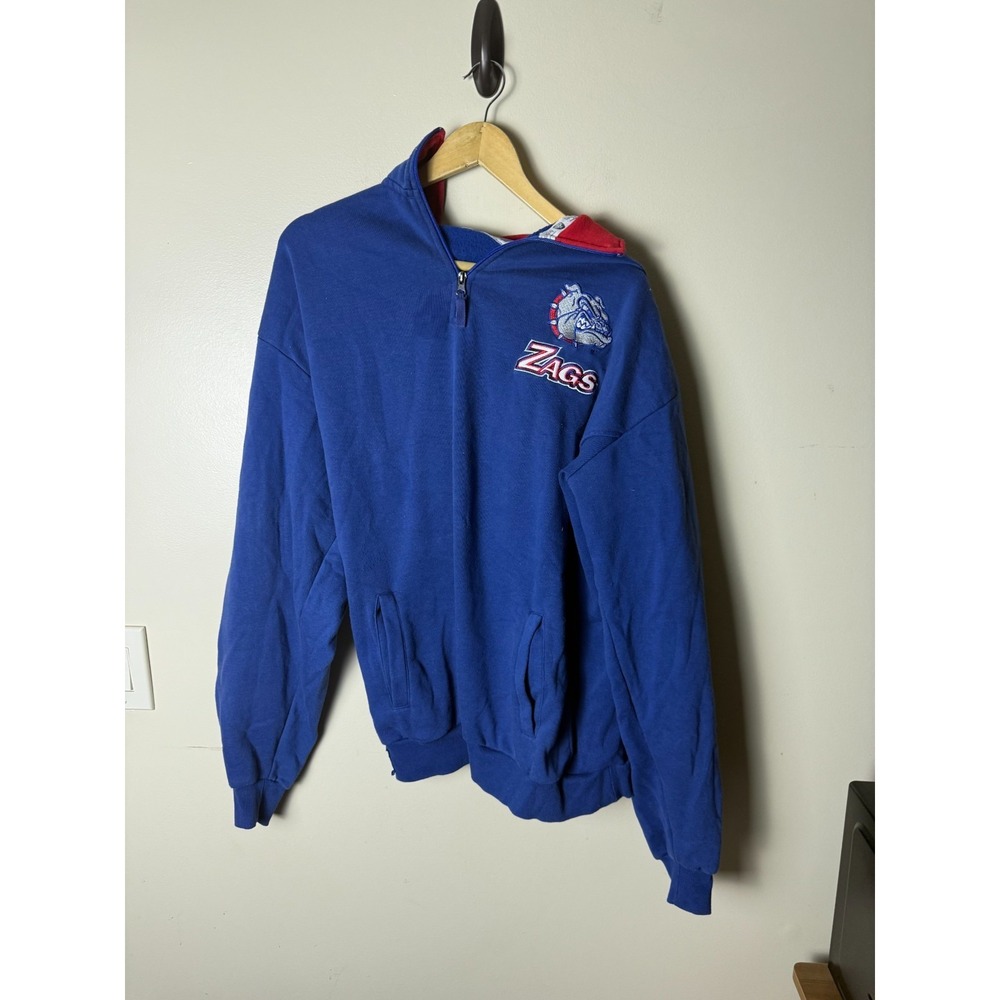 Vintage Donegal Bay NCAA Gonzaga Blue Full Zip Up Jacket Mens 2XL